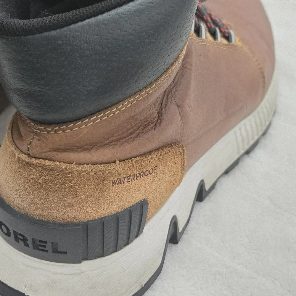 Sorel Brown Leather & Suede Lace-Up Rain & Snow Boots